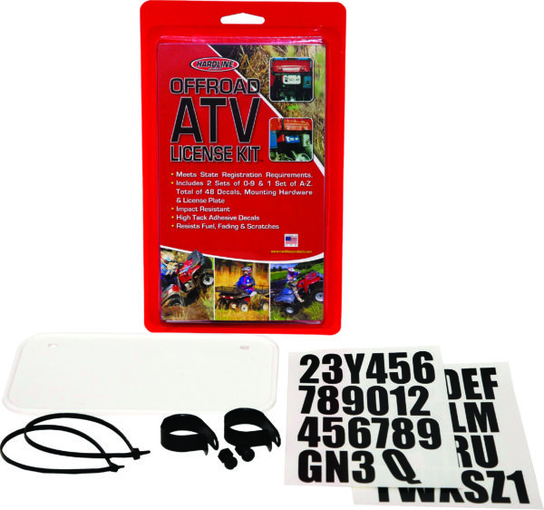 ATV LICENSE PLATE KIT WHITE