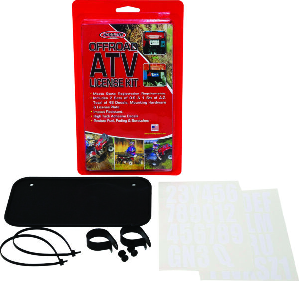 ATV LICENSE PLATE KIT BLACK
